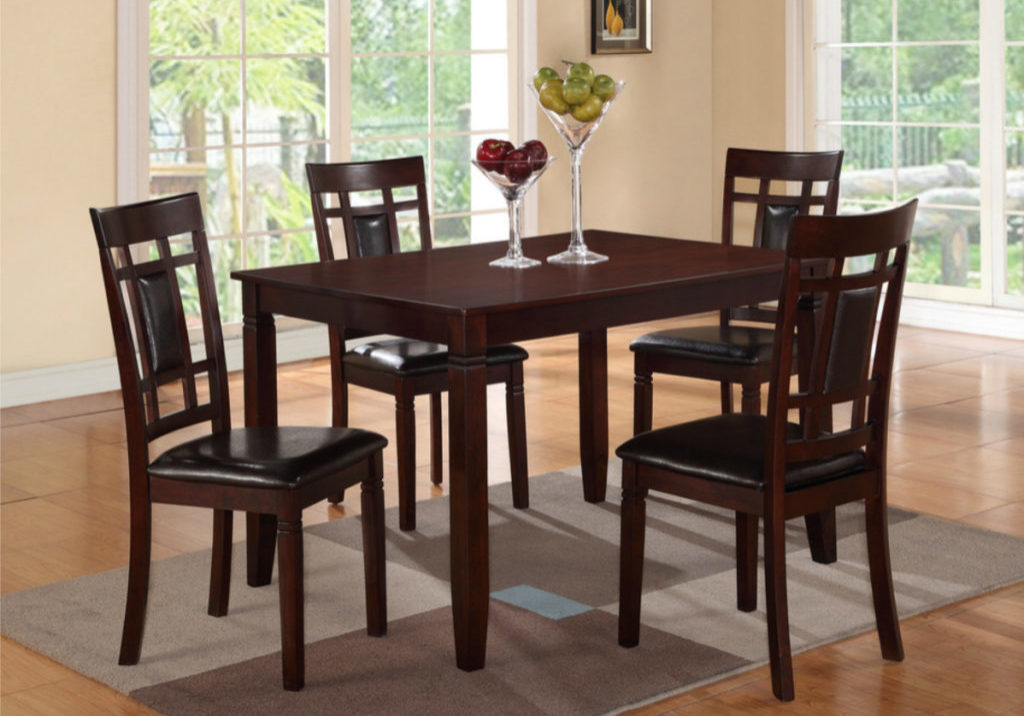 F2232 5 Pcs Dining Set Cherry S1200