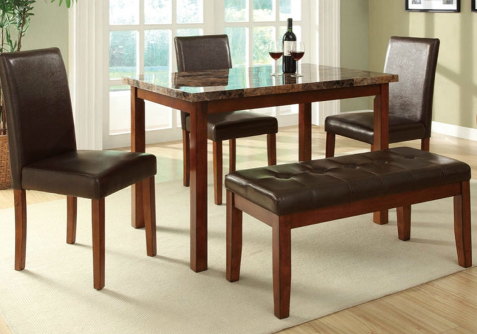 F2509 5 Pcs Dining Set Cherry S1200