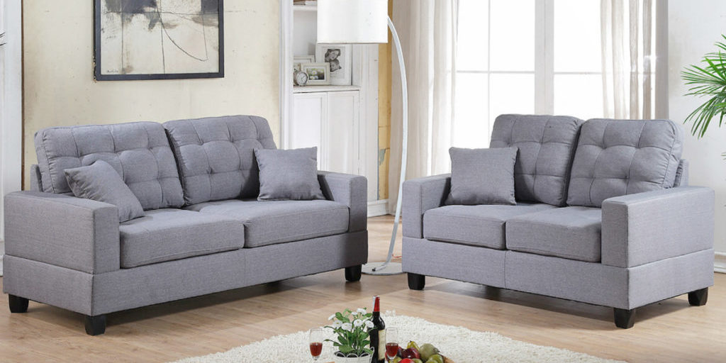 F7858 Sofa and Loveseat Gray S1200